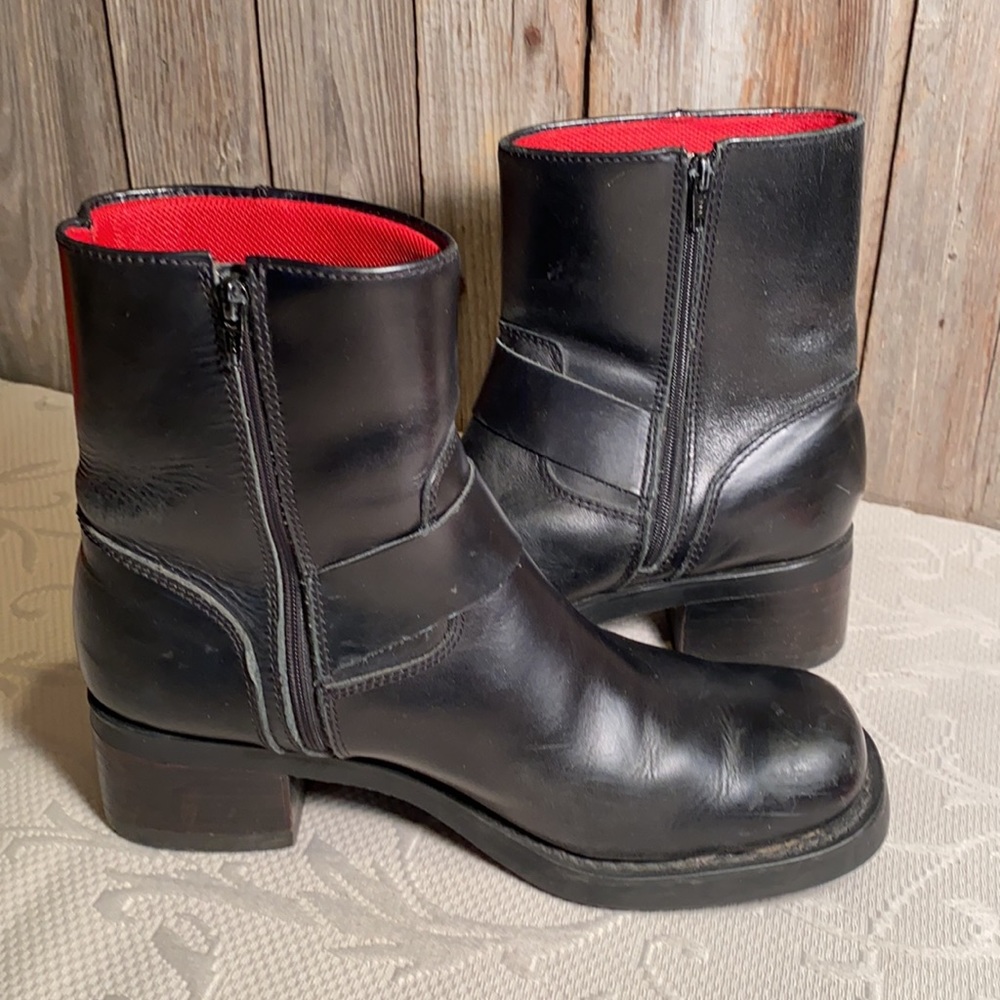Durango black Moto motorcycle zip ankle boots - Picture 5 of 6